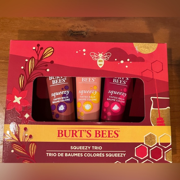 Burt's Bees Makeup Nib Burts Bees Trio Of Squeezy Tinted Lip Balm